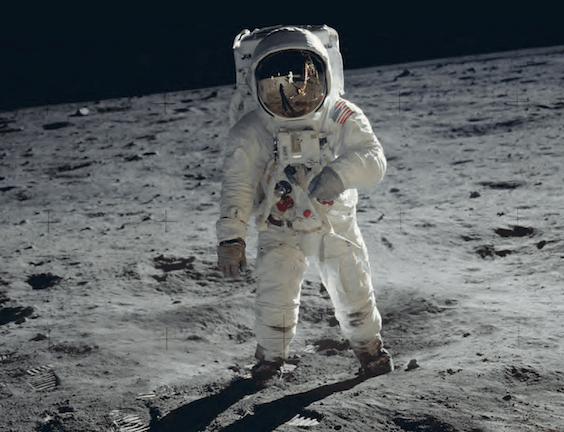 Man walking on the moon - Moon Map Apollo 11