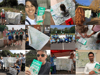 Twitter images of London National Park City map