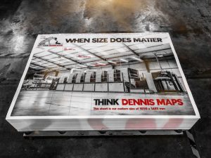 Dennis Maps printing press for Large format Posters - when size does matter