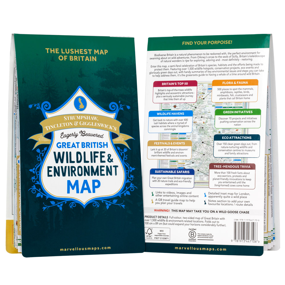wildlife map folded