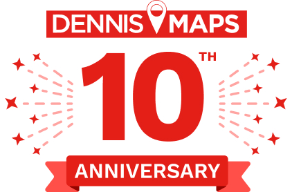dennis maps 10th anniversary